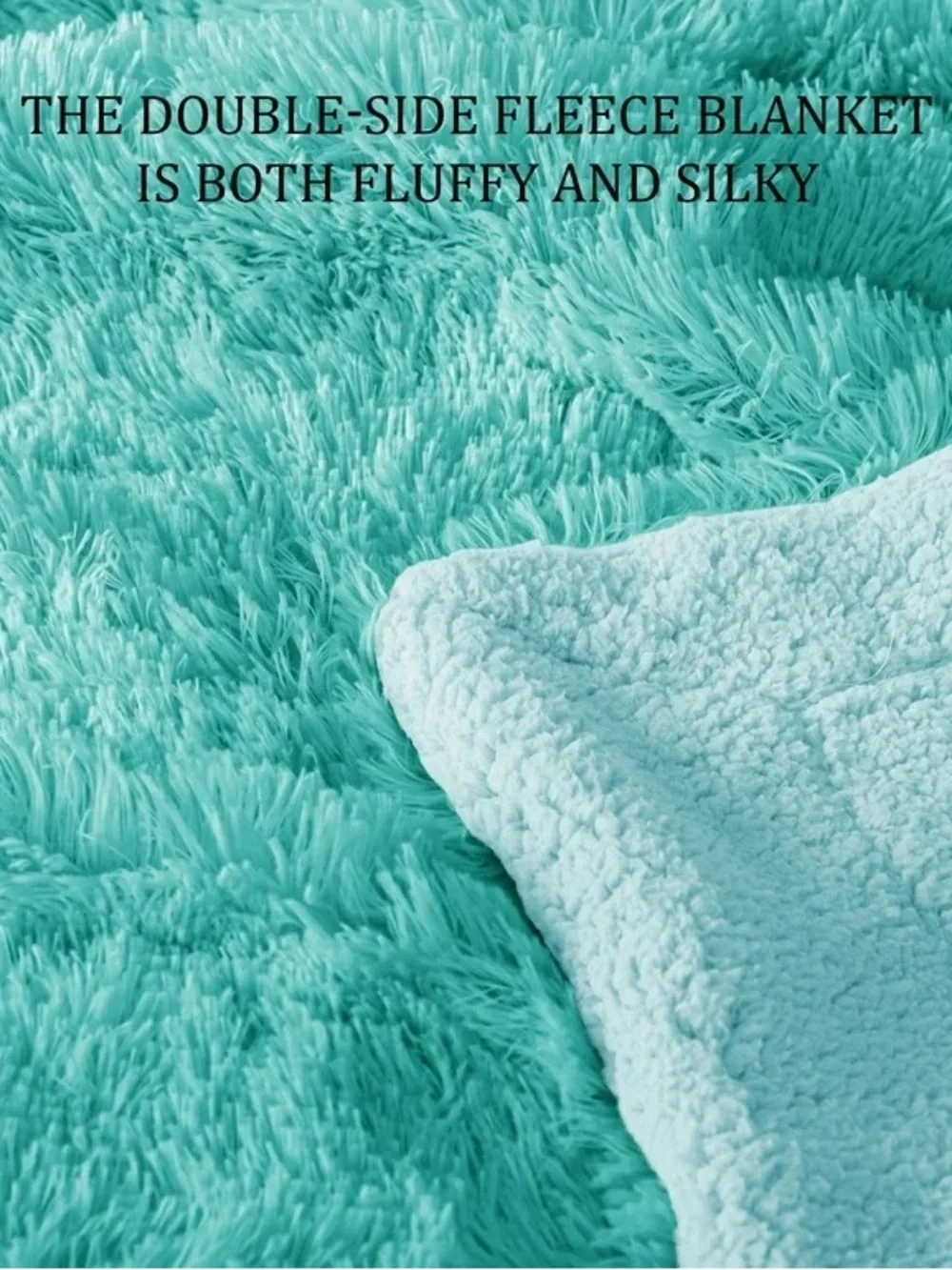 Luxury Plush Faux Fur Throw Blanket - turquoise